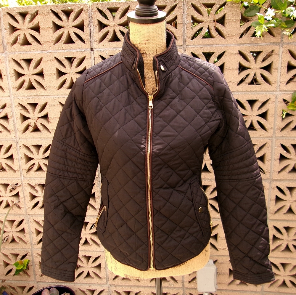 Love Tree Quilted Black Jacket